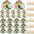Yunlly 12 Pcs Rose Candle Rings by Yunlly