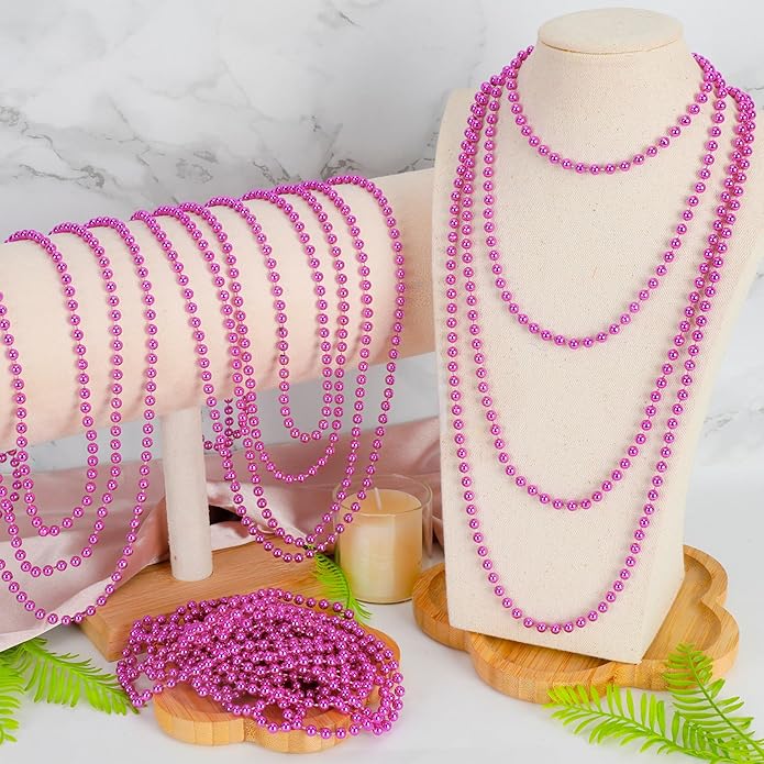300PCS Mardi Gras Beads Bulk, Mardi Gras Beads Necklace, Parade Throw Accessories Set Decorations Party Supplies