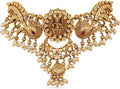 TARINIKA Brass Indian Choker Necklace Set - Gold Plated Cubic Zirconia Indian Jewelry Sets for Women Dangle, Drop, Jhumka Earrings Traditional Desi Necklace Pearls Gift for her