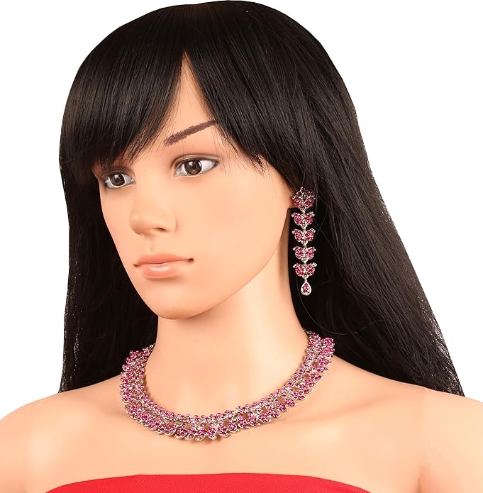 Touchstone Indian wedding jewelry set gold traditional necklaces for women statement rhinestone sets hollywood glamour style crystal stone bridal costume golden necklace
