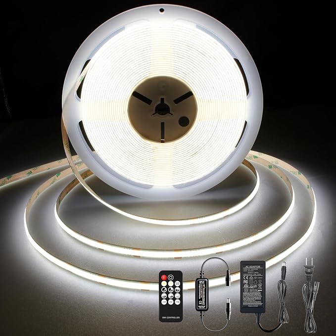Pandery COB LED Strip 32.8ft, Dimmable Strip Lights, 6000K Daylight Super by PanderyCOBLightUPYourLife