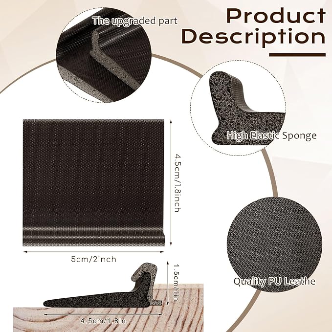 Pangda 10 Pcs Door Corner Seals, Self Adhesive, Frame Corner Seals, Peel and - Image 2