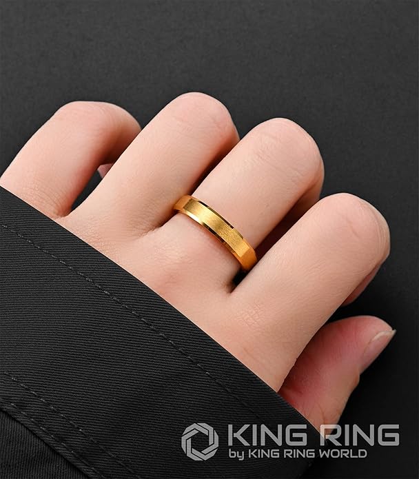 King Ring Tungsten 4/6/8/10mm Rings – Super Polished Matt Finish Tungsten Rings – Designed in USA