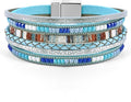 VIBILIA Boho Leather Wrap Bracelets for Women Multi-Layer Bracelets with Strong Clasp Jewelry for Women