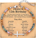 TONY & SANDY Christian Cross Bracelet for Women, Valentine's Day Gifts for Her, Confirmation Baptism Easter Gifts, Unique Gift for Friends Daughter Mom Sister in Christ Birthday Christmas