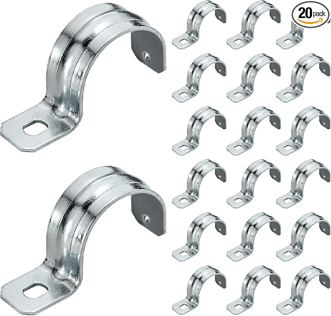 Heavy Duty Pipe Strap Zinc-Plated Steel EMT Conduit Clamps by OhLectric