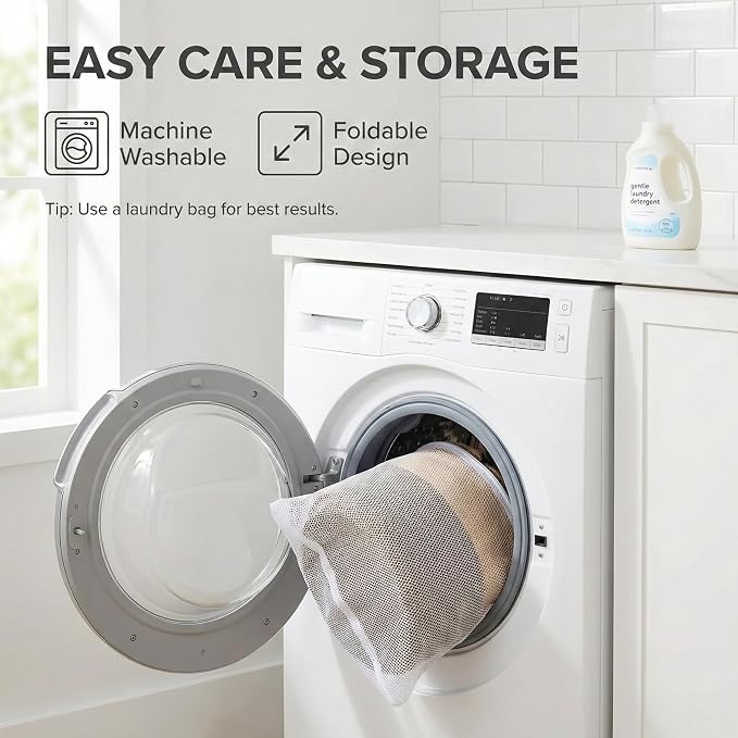 JMvicyroam 65L Extra Large Machine Washable Cotton Rope Blanket Basket | - Image 5