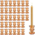 48 Pcs Clear Glass Taper Candle Holders Bulk, 2.5 Inch Small Candlestick Stands by Unknown