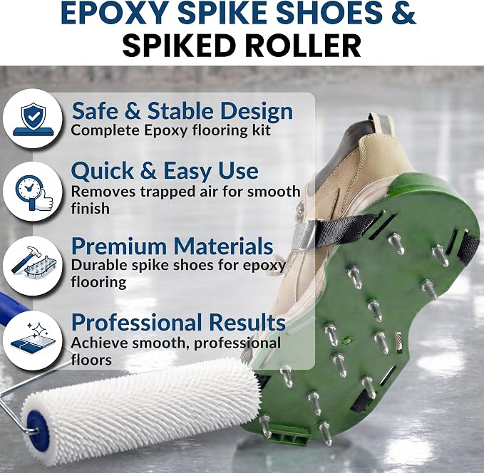 Premium 9 Inch Spiked Roller & epoxy Spike Shoes kit - Image 4