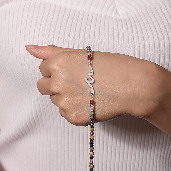 TONY & SANDY Friend Gifts for Women, Unique Valentine's Day Gifts for Her, Sister Gifts from Sister, Wave Bracelet, Christmas Birthday Gifts for Women, Bestie Friendship Bracelets