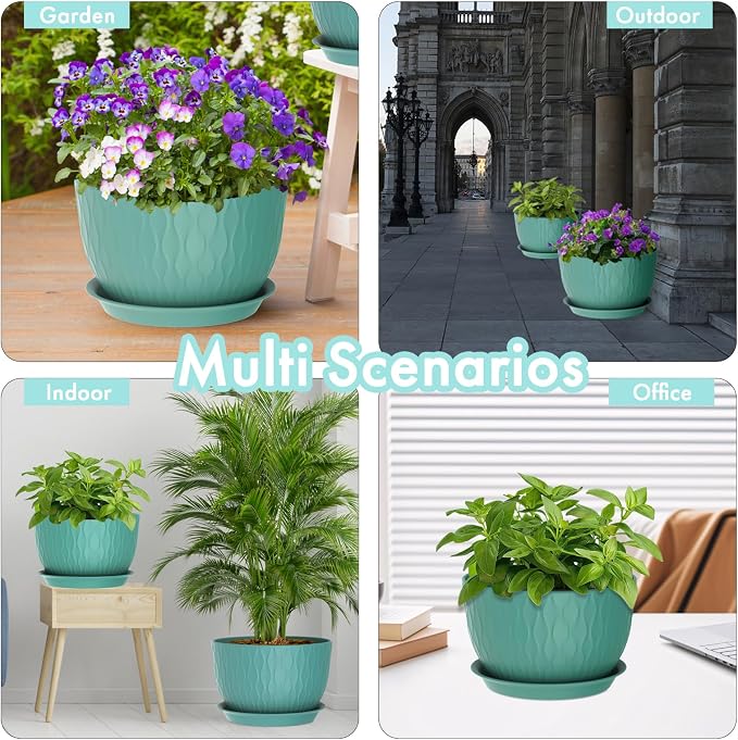 WSMKSZ 12 Inch Large Plant Pots - Image 6