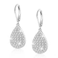 ALEXCRAFT 925 Sterling Silver Dangle Earrings, 14K Gold Plated Heart Waterdrop Earring for Women Trendy Hypoallergenic Leverback Earings Wedding Cubic Zirconia Dangle Earrings Jewelry for Women
