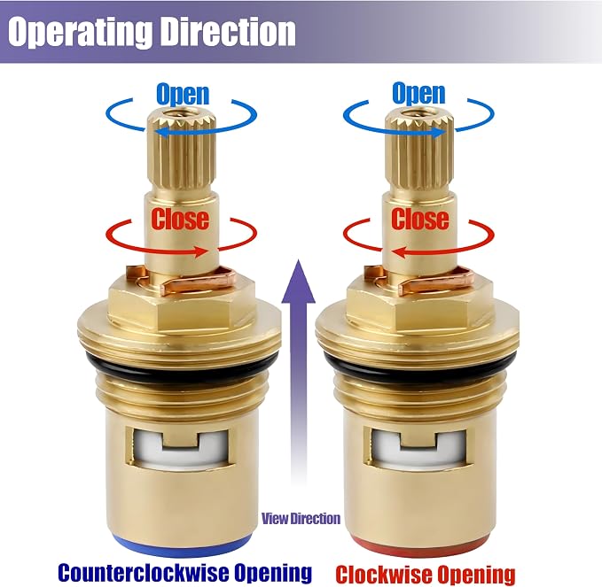 Yakamoz Brass Ceramic Faucet Cartridge, durable ceramic disc, smooth quarter - Image 3
