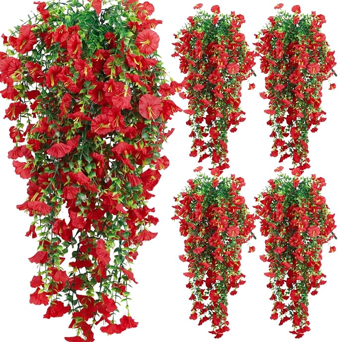 4-Pack Fake Hanging Plants, Faux Hanging Plant Artificial Greenery by Unknown