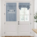 RYB HOME 100% Blackout Short French Door Linen Curtain by RYBHOME