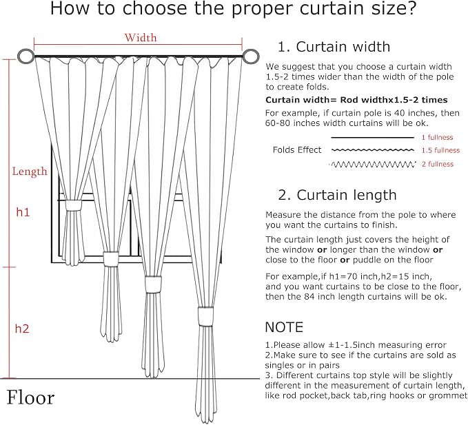 Vision Home Storm Blue Velvet Pinch Pleated Blackout Curtains 40Wx72L Inch | 2 - Image 7