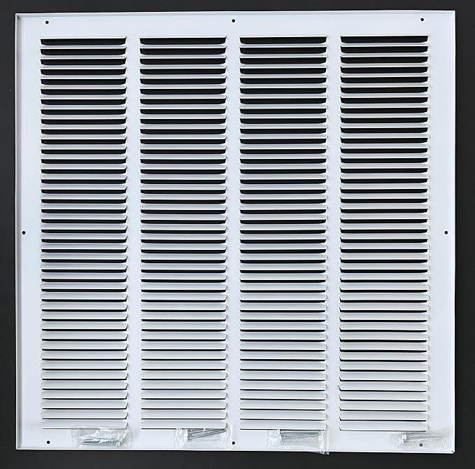 Fits 20x20 Duct Opening Stamped Steel Return Air Grille Vent Cover Grille - Image 2