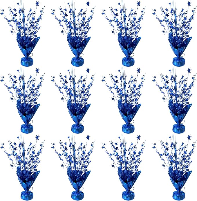 12 Pcs Metallic Foil Spray Centerpiece Party Star Table Decoration Brust by YinNorth