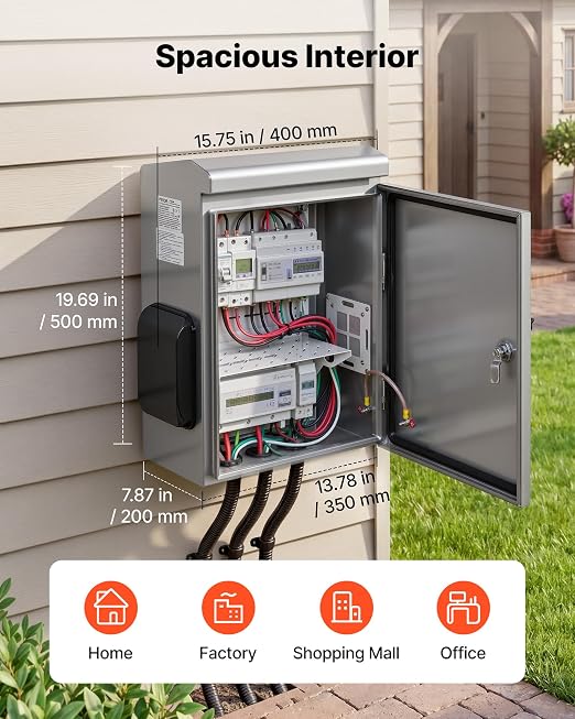VEVOR Outdoor Electrical Box, Stainless Steel Ventilated Electrical Enclosure - Image 2
