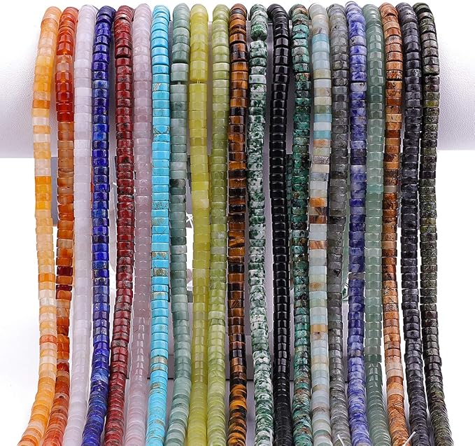 Natural Dragon Blood Jasper Spacer Beads Caps Loose Semi Gemstone for Beading Jewelry Making 6mmx3mm 38cm