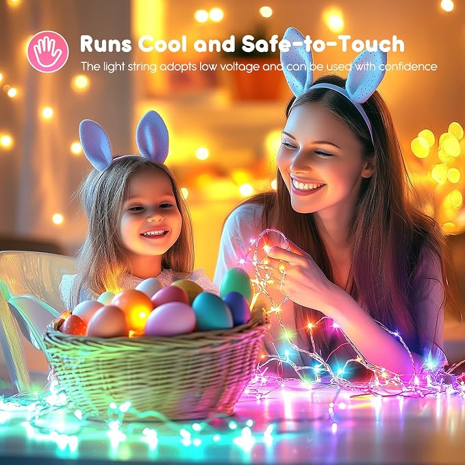 Brightown 12 Pack Easter Day Pastel LED Fairy Lights Battery Operated - Image 3