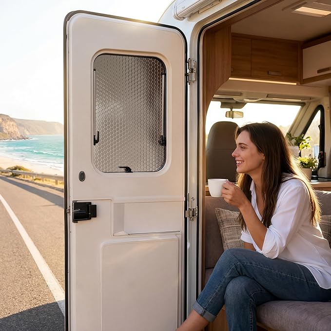 RV Door Window Shade Cover, Reflective Insulation Shade by AGHITG