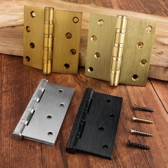 6 Pack Ball Bearing Door Hinges, 4in x 4in Door Hinges, Heavy Duty Stainless - Image 7