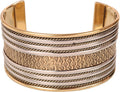 Touchstone Indian Bollywood Handcrafted Slip In Easy To Wear Stylish Wrist Enhancer Designer Broad Jewelry Cuff Bracelet For Women and Men.
