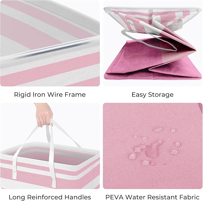 HomeHacks 2 Pack Laundry Baskets, Laundry Hampers Bags | Waterproof, - Image 2