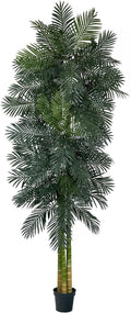 Nearly Natural 10ft. Triple Stalk Golden Cane Artificial Palm Tree by NearlyNatural