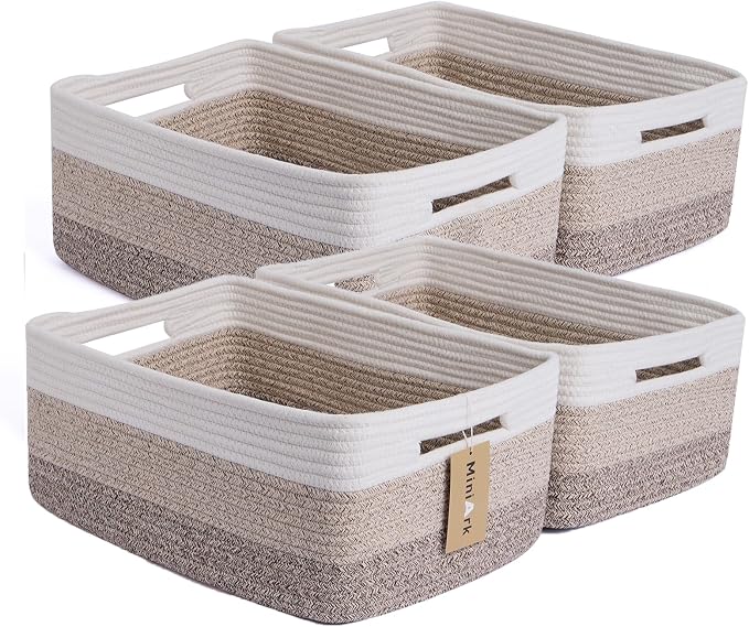 MiniArk Large Storage Baskets for Organizing, Baby Nursery, Toy Bins Box by MiniArkStorageBasketsHome