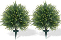 Artificial 2 Pack Cedar Topiary Trees by FEELTHENEWWORLD