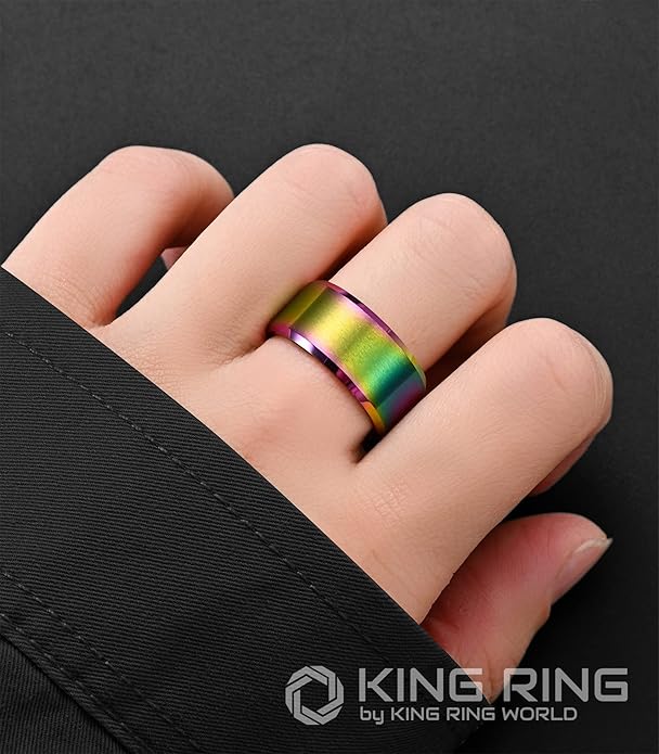 King Ring Tungsten 4/6/8/10mm Rings – Super Polished Matt Finish Tungsten Rings – Designed in USA