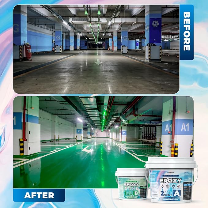 3 Gallon Gray Epoxy Floor Kit, 100% Solids, Self-Leveling | Creates a thick - Image 7