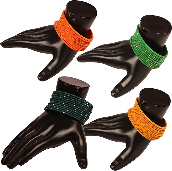Touchstone indian bangles bracelets for women colorful churiyan set return gifts jewelry chudiya bulk pack bollywood metal bangle sets 12 textured vintage colors. Set of 144