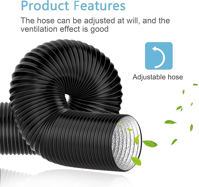 Hon&Guan 3 inch 16 FT Long Air Ducting, Heavy-Duty Four-Layer Protection Dryer - Image 5