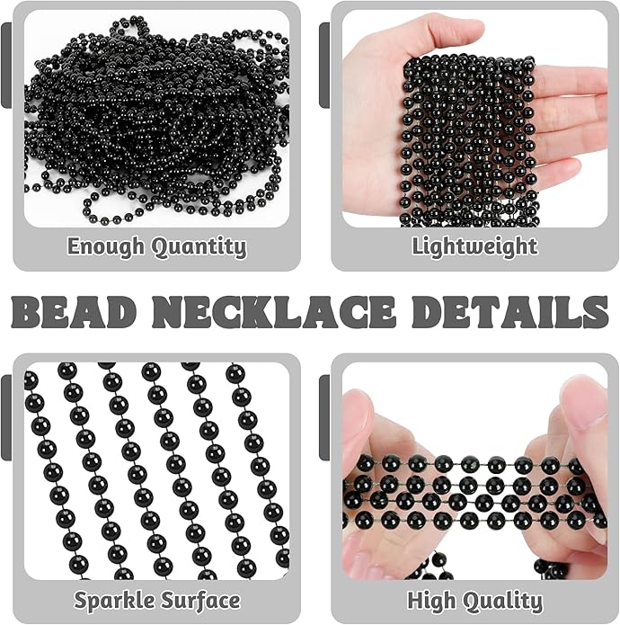 300PCS Mardi Gras Beads Bulk, Mardi Gras Beads Necklace, Parade Throw Accessories Set Decorations Party Supplies