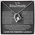 To My Beautiful Soulmate Necklace For Women, Necklace For Wife From Husband, Girlfriend Necklace From Boyfriend, Wife Birthday Gifts From Husband, Gifts Boxes For Women, Soulmate Necklace For Her