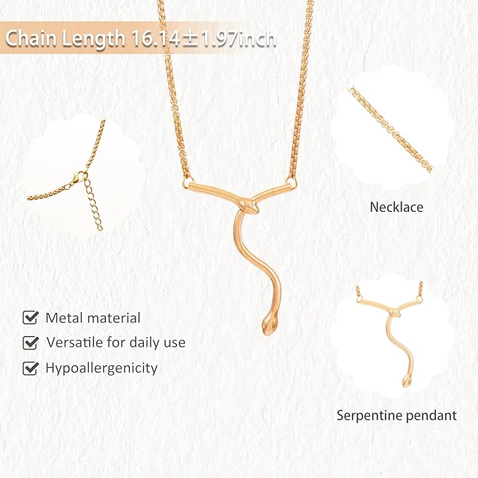 Snake Butterfly Necklace for Women Y2k Irregular Round Bead Pendant Women's Jewelry