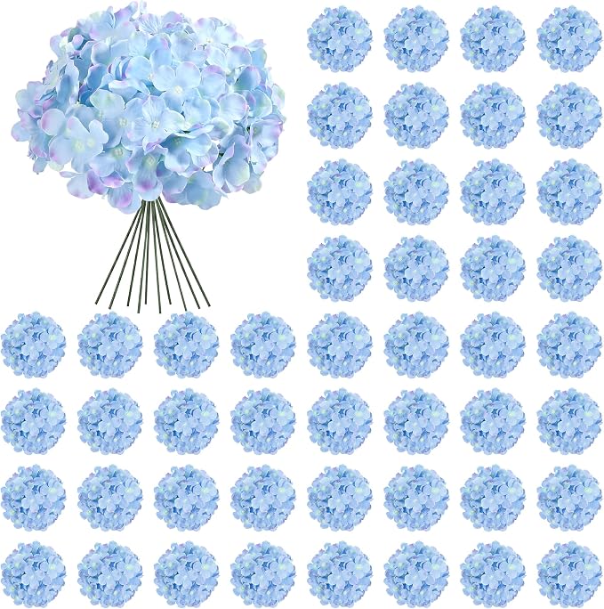 Auihiay 64Pcs Artificial Hydrangea Flowers, Fake Flowers by Auihiay