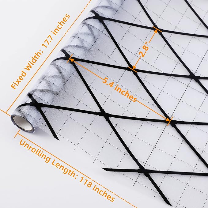 Frosted Black Lattice Window Film Static Cling Window Privacy Films Decorative - Image 8