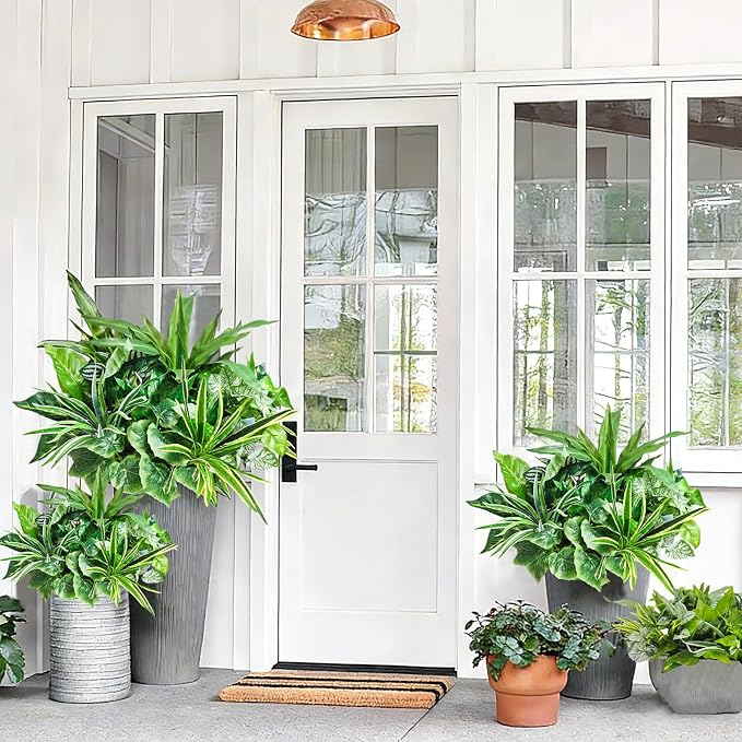 Artificial Plants for Outdoors Faux Greenery Leaves UV Resistant Realistic - Image 5