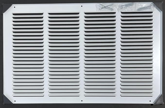 Fits 20x12 Duct Opening Stamped Steel Return Air Grille Vent Cover Grille - Image 3