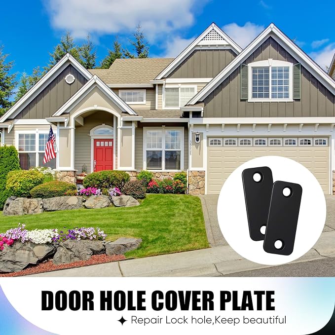 Blulu 8 Set Door Hole Cover Plate Blank Strike Filler Plate, Increase Home - Image 7