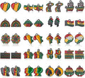 MARFOREVER 40Pcs/20 Pairs Black History Month Charms for Jewelry Making, African Charms Alloy African Heritage Holiday Pendants for Bracelets Necklaces Earrings Making Black History Month Supplies