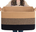 Goodpick 75L Large Woven Blanket Basket, Pillows & Toys, Living Room & Bedroom by Goodpick