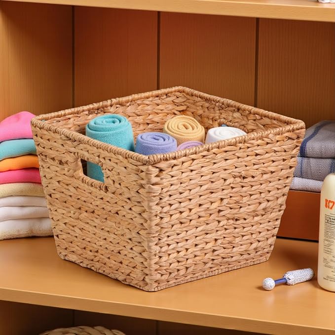 Honey-Can-Do Natural Water Hyacinth Tall Storage Basket - Image 2