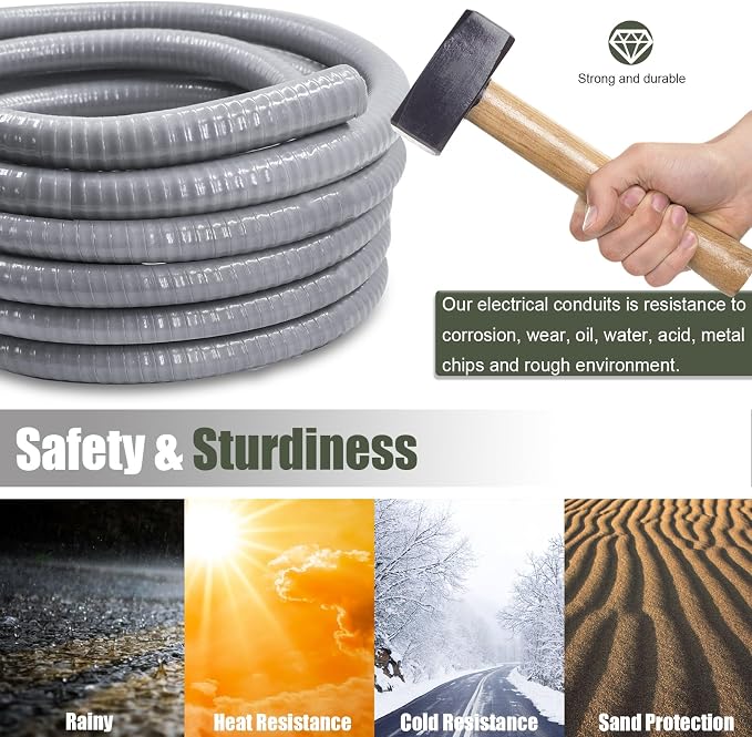 1 1/4 Inch Flexible Conduit 25 FT Non Metallic Liquid-Tight Conduit.1-1/4" Dia - Image 5
