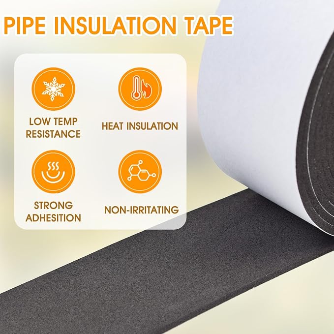 3 Inch*13Ft Pipe Insulation Tape 2 Pack, Weather Resistant Water Wrap Tape | - Image 3
