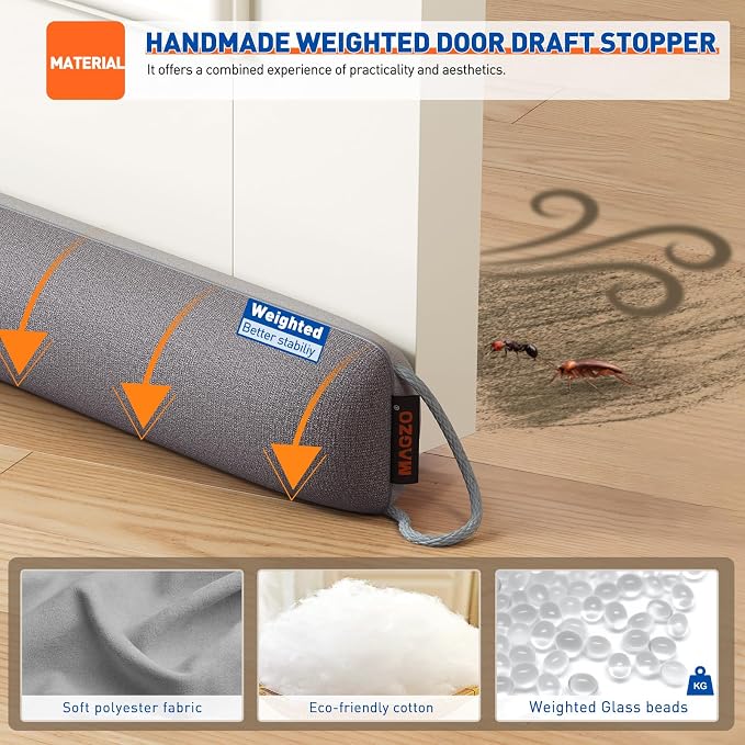 MAGZO Draft Stopper for Bottom of Door 36 Inches, Durable Home Under Door Gap - Image 2